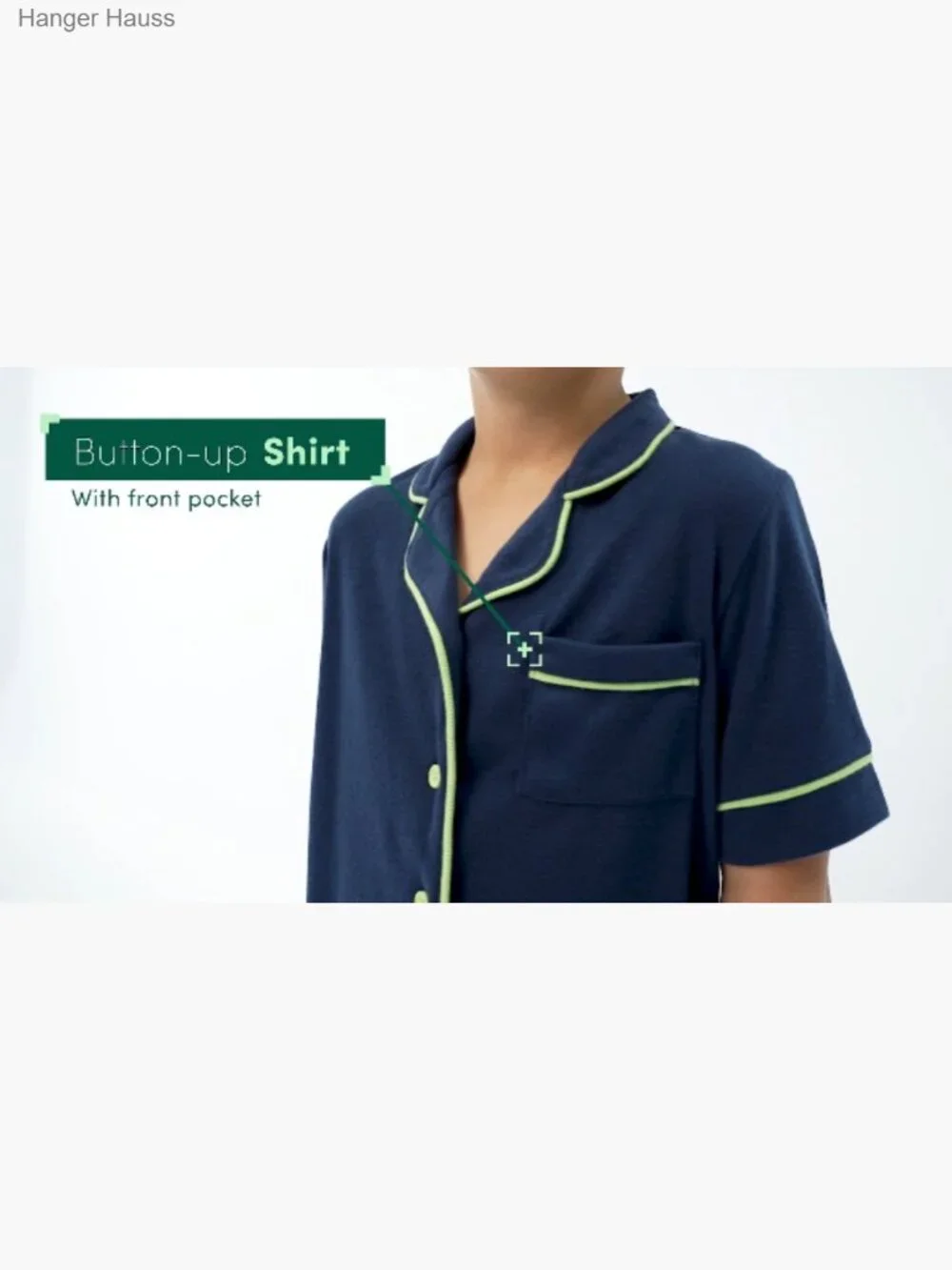 Boys Loose Fit Pajama Set - 2 Piece Button Top & Shorts